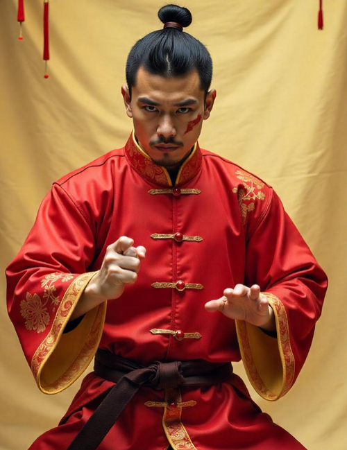 Qiang Standing In His Training Room.