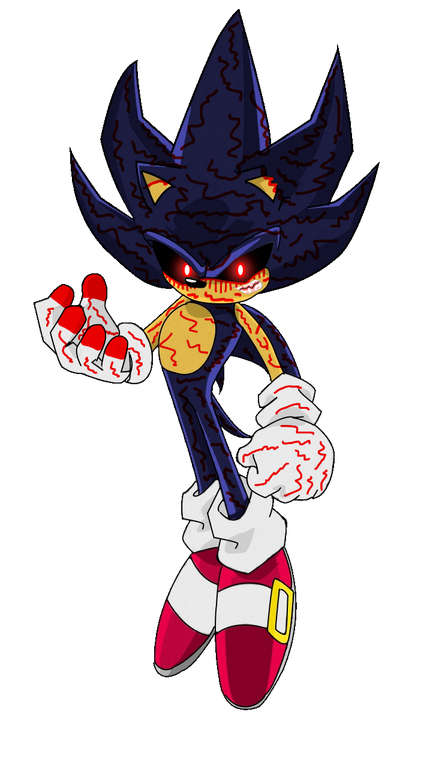 Dark sonic exe  Sonic, Fan art, Character