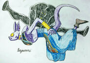 Alien X beats the shit out of Beerus