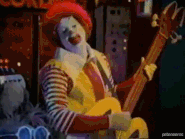 Ronald doing a celebration dance.