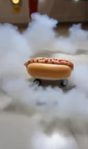 Hotdog roller in race mode