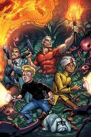 Cover E Art by Chad Hardin, virgin variant.