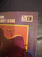 Closeup of top corner logo