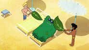 Jonny and Hadji fan a "sea monster"