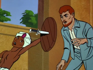 Hadji saves Dr. Quest in the 1964 series