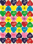 Valentines heart stickers