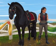 SabineSpringFestival.png (876 KB) Sabine and Khaan in Jorvik Stables