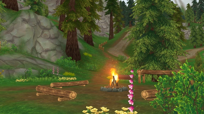 Trailhead of the mountain trail area