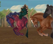 Aldrach/Kasztanowata z konopiastą grzywą i ogonem