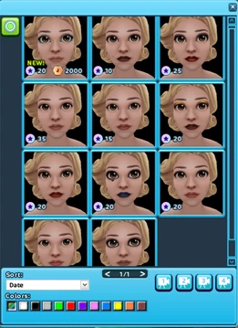 Makeup options at Beauty on the Beach