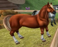 Kasztanowata z konopiastą grzywą i ogonem (generacja 2)