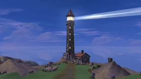 The South Hoof Lighthouse, located close-by the farm.