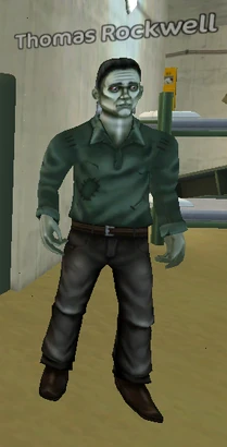 Terrence as he appears in-game when poisoned