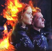 Katniss and Peeta on fire