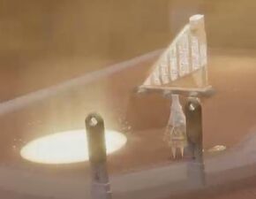 The Shrine: Statue, Light Circle and Tombstones.