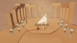 Shrine (might be "broken", since not all stones are lit, but statue is activated and no light circle).