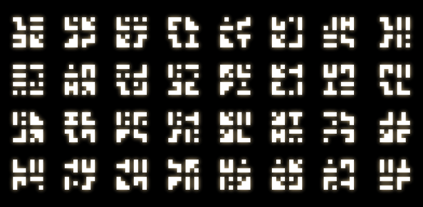 Symbols used for various particle effects