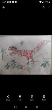 A tyranosaurus rex