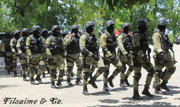 Crøîx Païx Provisional Authority (CPPA) SWAT team members prepare for an exercise