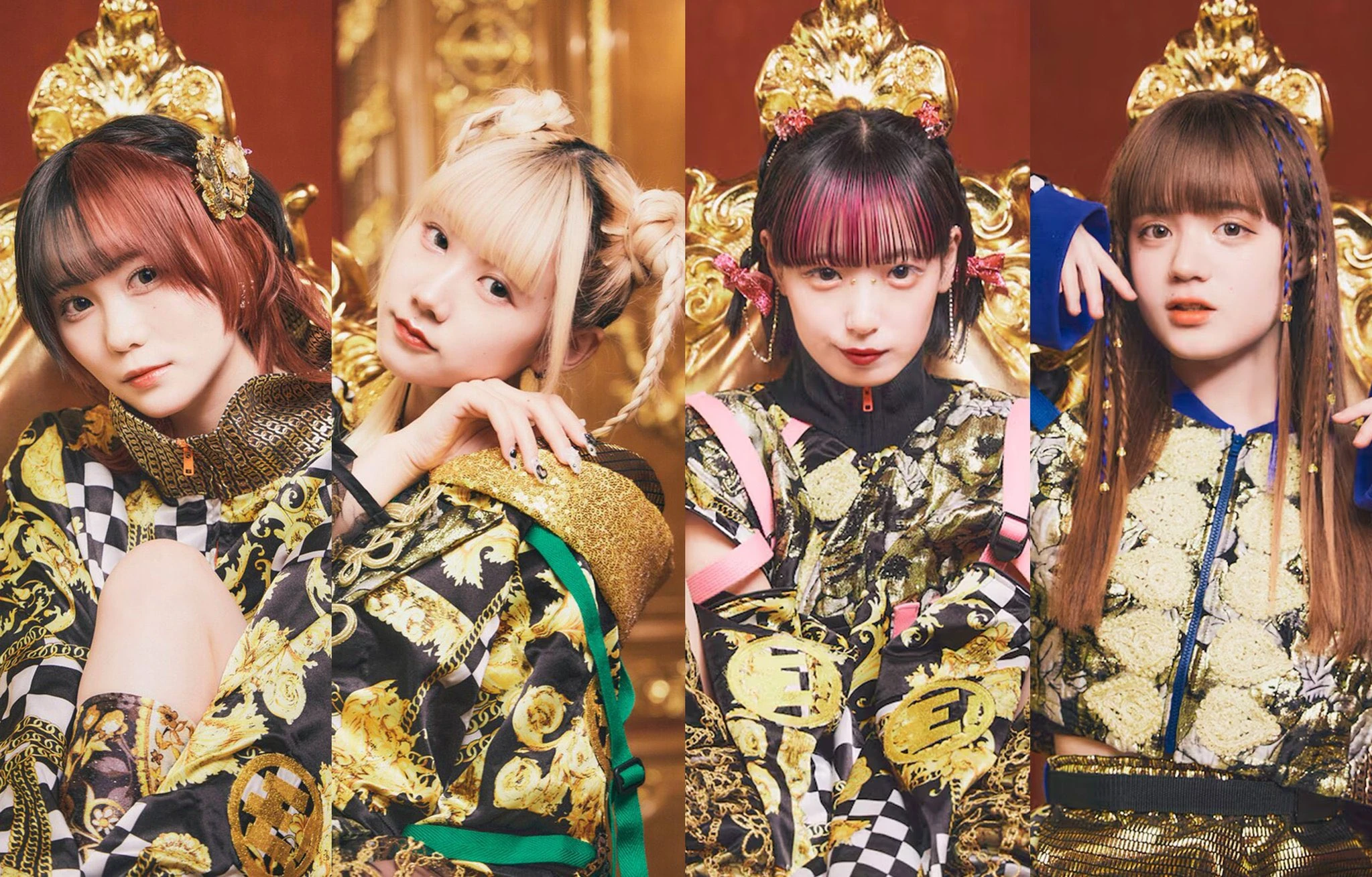 Japanse alternatieve idol groep You'll Melt More! groep foto april 2024