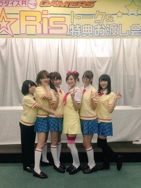 Cosplaying as their respective PriPara characters (as students)