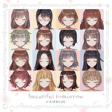CUE! AiRBLUE beautiful tomorrow サインポスター CUE! AiRBLUE beautiful tomorrow サインポスター CUE! AiRBLUE