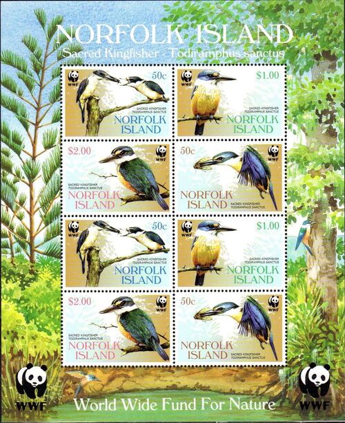 Norfolk Island 2004 WWF Sacred Kingfisher MSa