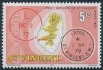 St Vincent 1979 Cancellations and Location of Village e