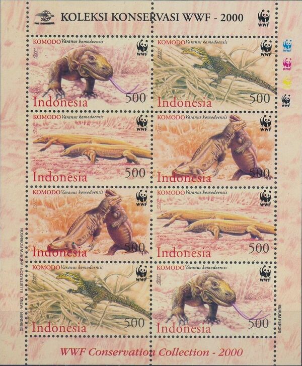 Indonesia 2000 WWF Komodo Dragon g