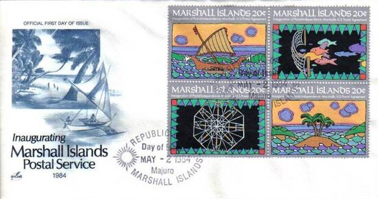 Marshall Islands 1984 First Postal Issue FDCc