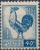 France 1944 Series d'Algiers (Cock of Alger and Marianne of Fernez) c