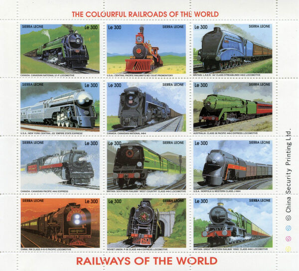 Sierra Leone 1995 Railways of the World Sd