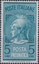 Italy 1947 Pneumatic Post Stamp - Minerva b
