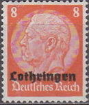 German Occupation-Lothringen 1940 Stamps of Germany (1933-1936) Overprinted in Black e