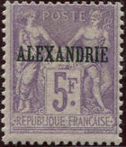 Alexandria 1899 Type Sage Overprinted "ALEXANDRIE" r