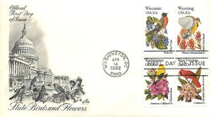 United States of America 1982 State birds and flowers FDC10