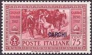 Italy (Aegean Islands)-Carchi 1932 50th Anniversary of the Death of Giuseppe Garibaldi f