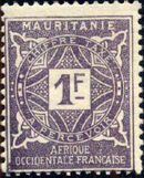 Mauritania 1914 Postage Due Stamps h