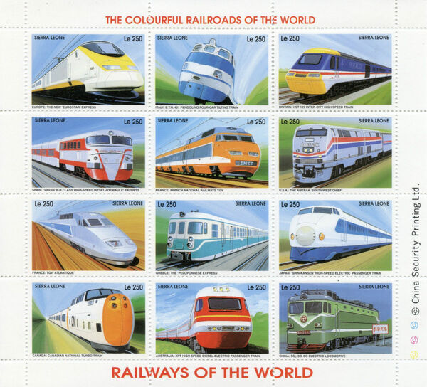 Sierra Leone 1995 Railways of the World Sc