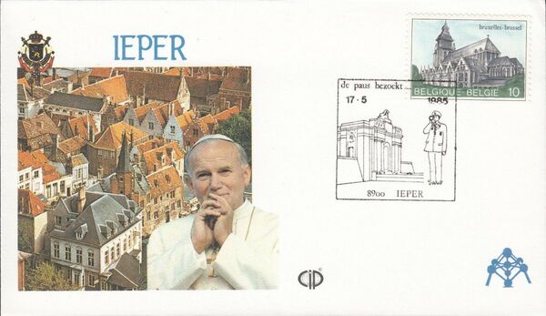 Belgium 1985 Visit of Pope John Paul II FDCr