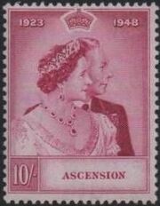 Ascension 1948 Silver Wedding of King George VI & Queen Elizabeth b