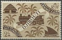 French Somali Coast 1943 Locomotive and Palms i