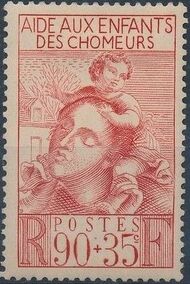 France 1939 Surtax for the Children of the Unemployed a