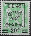 Belgium 1949 Coat of Arms, Precanceled and Surcharged d