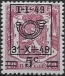 Belgium 1949 Coat of Arms, Precanceled and Surcharged c