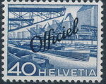 Switzerland 1950 Engineering - Switzerland Postage Stamps of 1949 Overprinted Officiel h