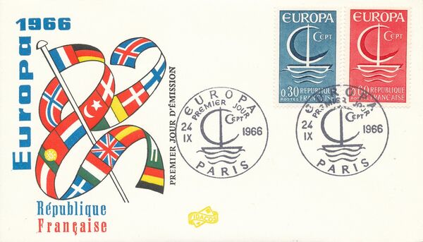France 1966 EUROPA FDCd