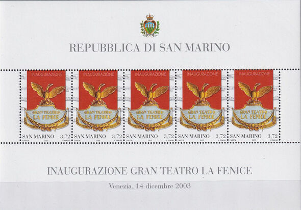 San Marino 2003 Inauguration of "La Fenice" Theater Sa