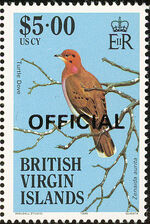 British Virgin Islands 1986 Birds Ovptd