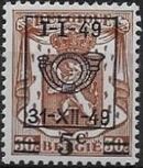Belgium 1949 Coat of Arms, Precanceled and Surcharged b